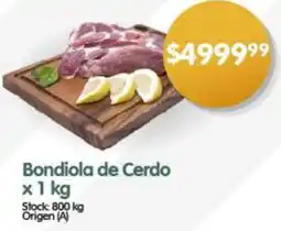 Supermercados Buenos Días Bondiola de Cerdo x 1 kg oferta
