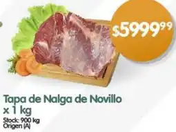 Supermercados Buenos Días Tapa de Nalga de Novillo x 1 kg oferta