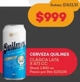 Supermercados Tadicor CERVEZA QUILMES CLÁSICA LATA X 473 CC oferta
