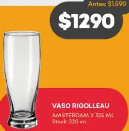 Supermercados Tadicor VASO RIGOLLEAU AMSTERDAM X 325 ML oferta