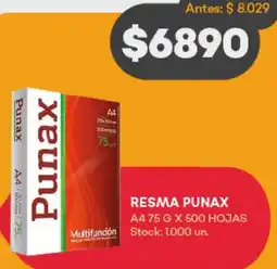 Supermercados Tadicor RESMA PUNAX A4 75 G X 500 HOJAS oferta