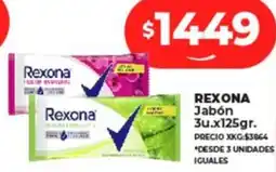 Supermayorista Vital REXONA Jabón 3u.x125gr. oferta