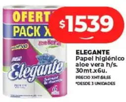 Supermayorista Vital ELEGANTE Papel higiénico aloe vera h/s. 30mt.x6u. oferta