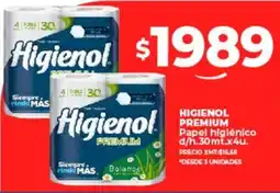 Supermayorista Vital HIGIENOL PREMIUM Papel higiénico d/h.30mt.x4u. oferta