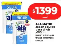 Supermayorista Vital ALA MATIC Jabón líquido para diluir x150ml. oferta