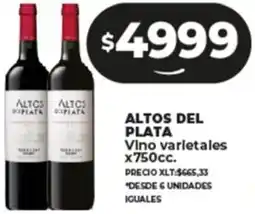 Supermayorista Vital ALTOS DEL PLATA Vino varietales x750cc. oferta