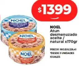 Supermayorista Vital NOEL Atun desmenuzado aceite/ natural x170gr oferta