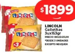 Supermayorista Vital LINCOLN Galletitas 3ux153gr oferta