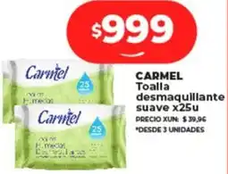 Supermayorista Vital CARMEL Toalla desmaquillante suave x25u oferta