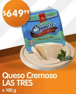 Supermercados Buenos Días Queso Cremoso LAS TRES x 100g oferta