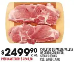 Coto CHULETAS DE PALETA/PALETA DE CERDO CON HUESO X KG oferta