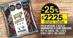 Coto HAMBURGUESAS DE CARNE CONGELADAS PATY DE CANCHA, PAQ. X 250 G oferta