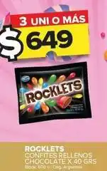 Carrefour Maxi Rocklets - confites rellenos chocolate oferta
