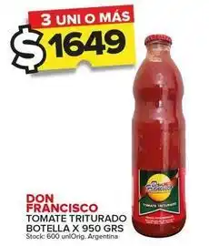 Carrefour Maxi Don francisco - tomate triturado oferta