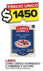 Carrefour Maxi Lario - lomo cerdo horneado c hierbas oferta
