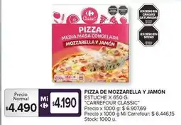 Carrefour Maxi Carrefour classic - pizza de mozzarella y jamon oferta