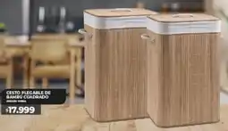 Supermayorista Vital CESTO PLEGABLE DE BAMBU CUADRADO oferta
