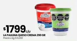 Punto Mayorista LA PAULINA QUESO CREMA 290 GR oferta