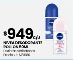 Punto Mayorista NIVEA DESODORANTE ROLL ON 50ML oferta
