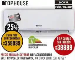 Coto TOPHOUSE AIRE ACONDICIONADO SPLIT FRIO/CALOR oferta