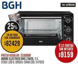 Coto BGH HORNO ELECTRICO oferta