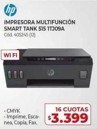 Naldo Lombardi Impresora Multifuncion Smart Tank 515 1tj09a Hp oferta