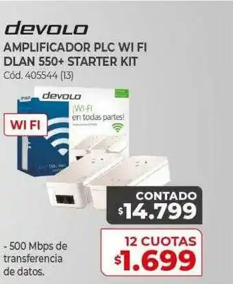 Naldo Lombardi Amplificador Plc Wi Fi Dlan 550+ Starter Kit Devolo oferta