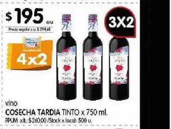 Disco Vino Cosecha Tardia Tinto 750ml oferta