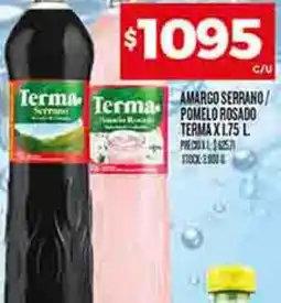 Supermercados DIA AMARGO SERRANO/ POMELO ROSADO TERMA X 1.75L oferta