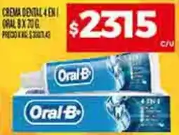 Supermercados DIA CREMA DENTAL 4 EN 1 ORAL B X 70G oferta