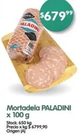Supermercados Buenos Días Mortadela PALADINI X 100G oferta
