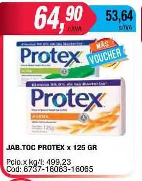 Maxiconsumo Jab. Toc Protex 125gr oferta