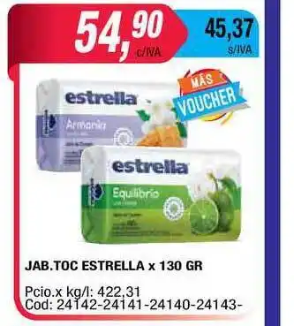 Maxiconsumo Jab. Toc Estrella 130gr oferta