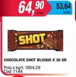 Chocolate Shot Bloque 35gr