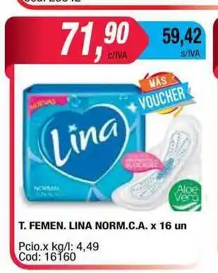 Maxiconsumo T. Femen. Lina Norm.c.a. oferta