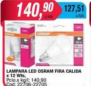 Maxiconsumo Lampara Led Osram Fira Calida x12wts oferta