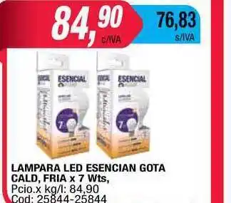 Maxiconsumo Lampara Led Esencian Gota Cald Fria x 7Wts oferta