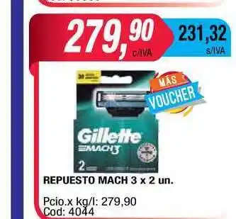 Maxiconsumo Repuesto Mach 3x2 un oferta