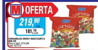 Maxiconsumo Caramelos Misky Mast.surt. x 800gr oferta