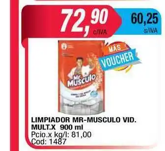 Maxiconsumo Limpiador Mr Musculo Vid. Mult. x 900ml oferta