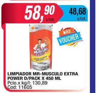 Maxiconsumo Limpiador Mr Musculo Extra Power D Pack x 450ml oferta