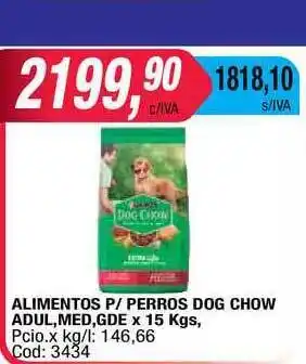 Maxiconsumo Alimentos P Perros Dog Chow Adul Med Gde x 15kgs oferta