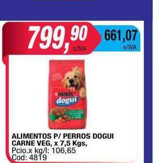 Maxiconsumo Alimentos P Perros Dogui Carne Veg x 7,5kgs oferta