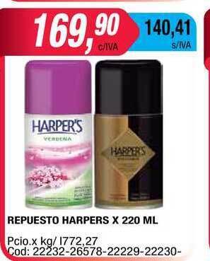 Maxiconsumo Repuesto Harpers x 220ml oferta