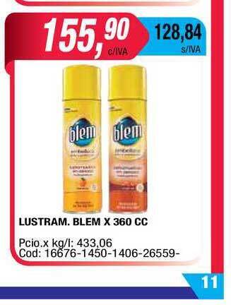 Maxiconsumo Lustram. Blem x 360cc oferta