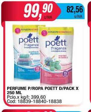Maxiconsumo Perfume P Ropa Poett D Pack x 250ml oferta