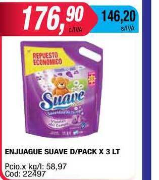 Maxiconsumo Enjuague Suave D Pack x 3Lt oferta