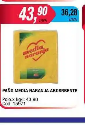 Maxiconsumo Paño Media Naranja Absorbente oferta