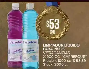 Carrefour Carrefour Limpiador Líquido Para Pisos V Fragancias x 900cc oferta