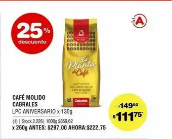 Atomo Conviene Café Molido Cabrales 25% Descuento oferta